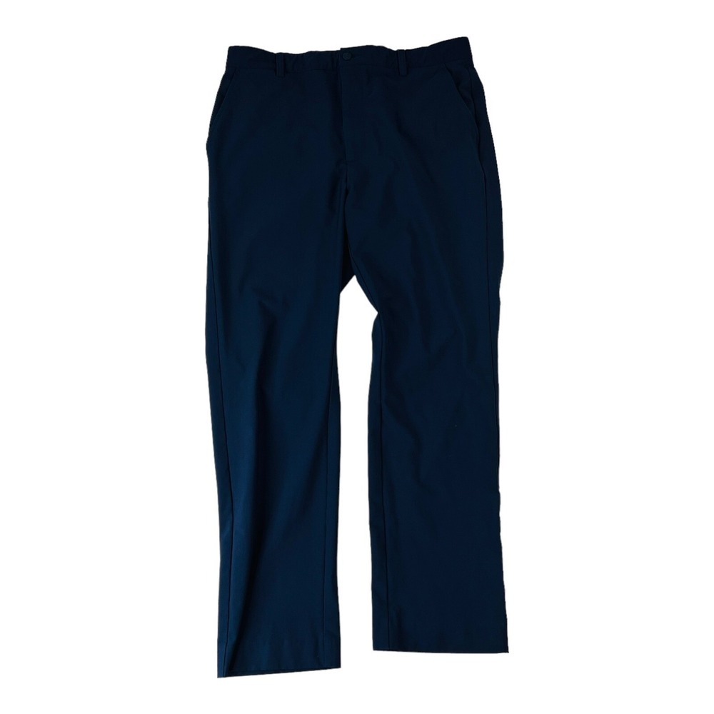 FootJoy FJ Navy Blue Polyester Spandex Flat Front Golf Pants Mens Size‎ 34X30